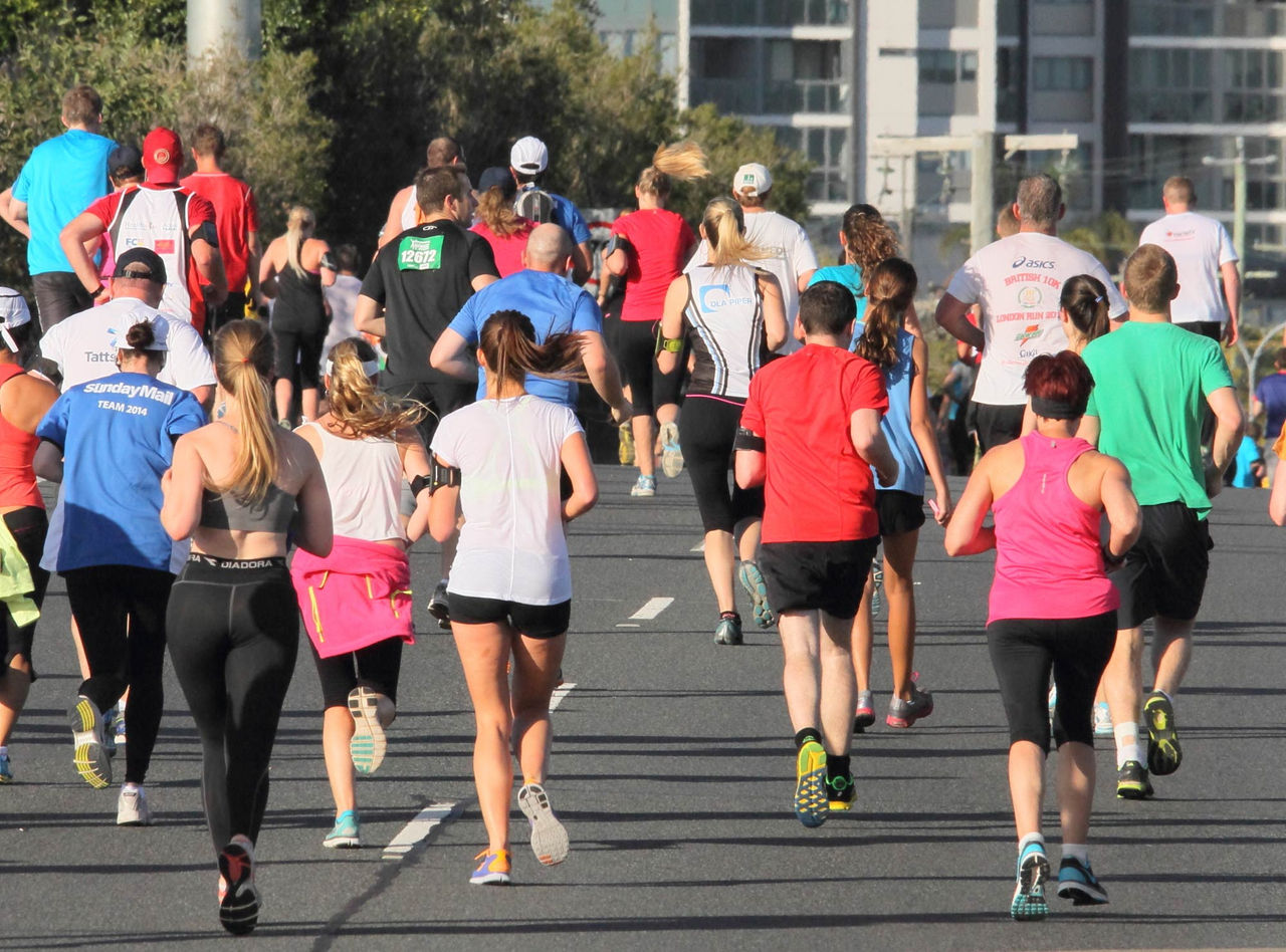 People participating in Bridge to Brisbane event.