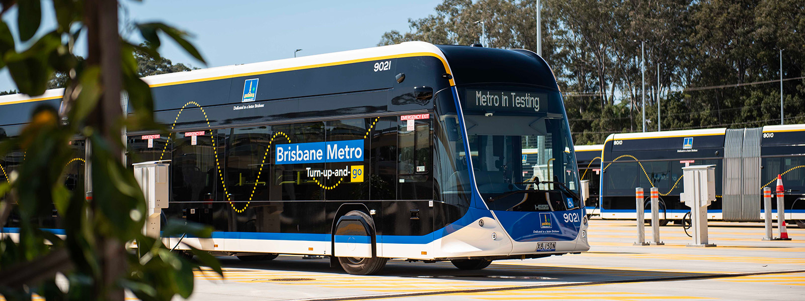 Metro vehicle parked at depot