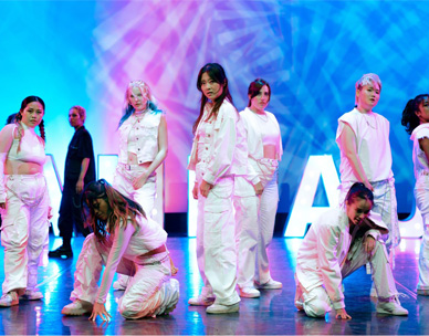 Asian Kpop group Hanmaum performing on stage