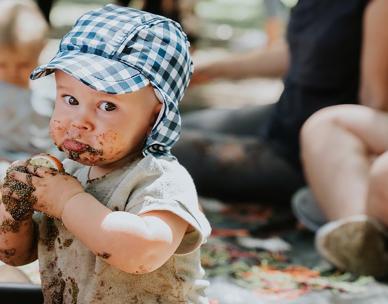 Dinos, Diggers & Blippi Messy Play