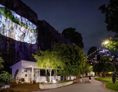 'If the Seeds Chose Where to Grow' by Rithika Merchant - Howard Smith Wharves art projection