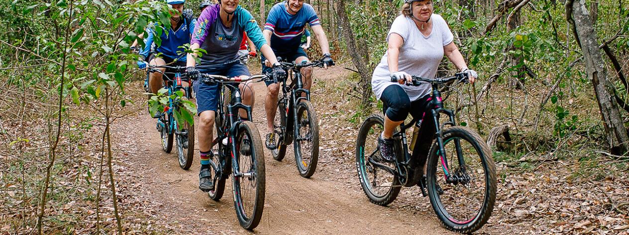 Adults beginner mountain bike skills