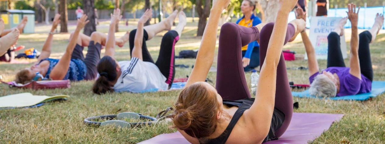 Pilates in the park Brisbane City Council