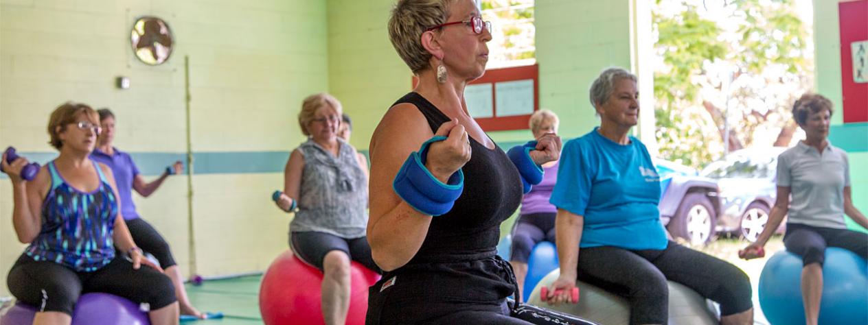 Swiss ball pilates