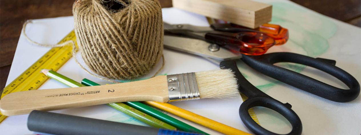 Design your own reusable stamp on a tea towel