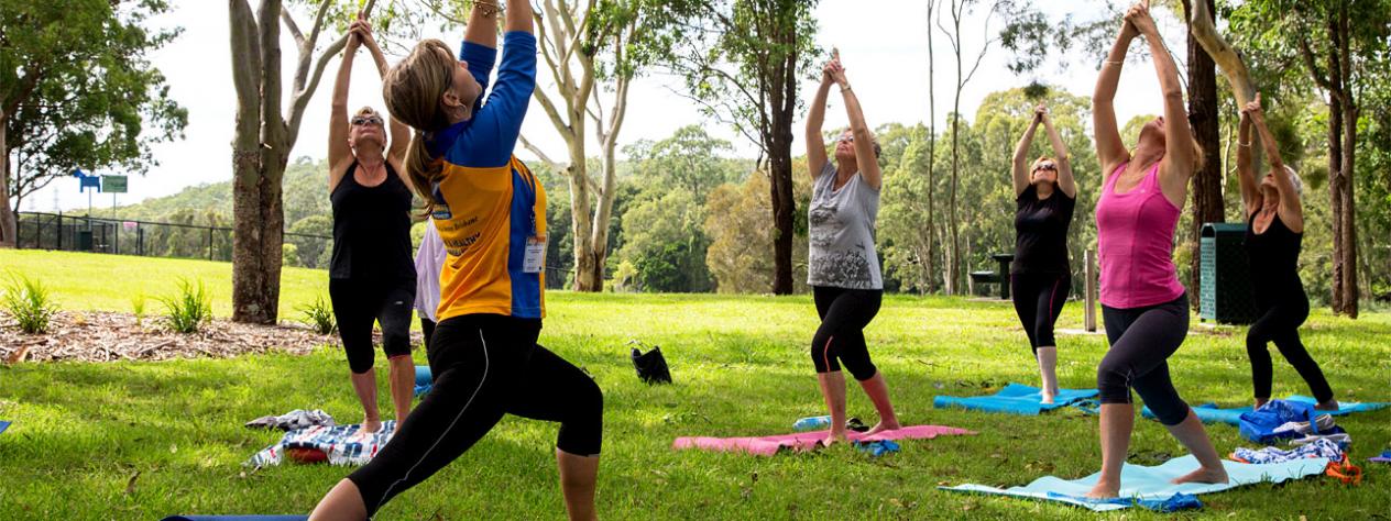 Yoga in the forest