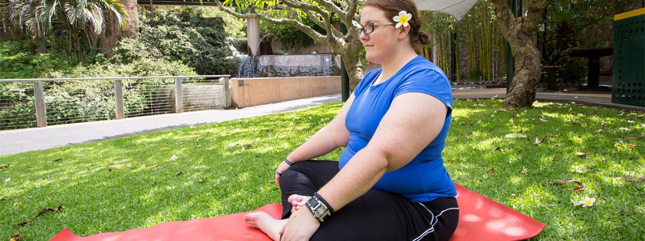 Forest bathing yoga